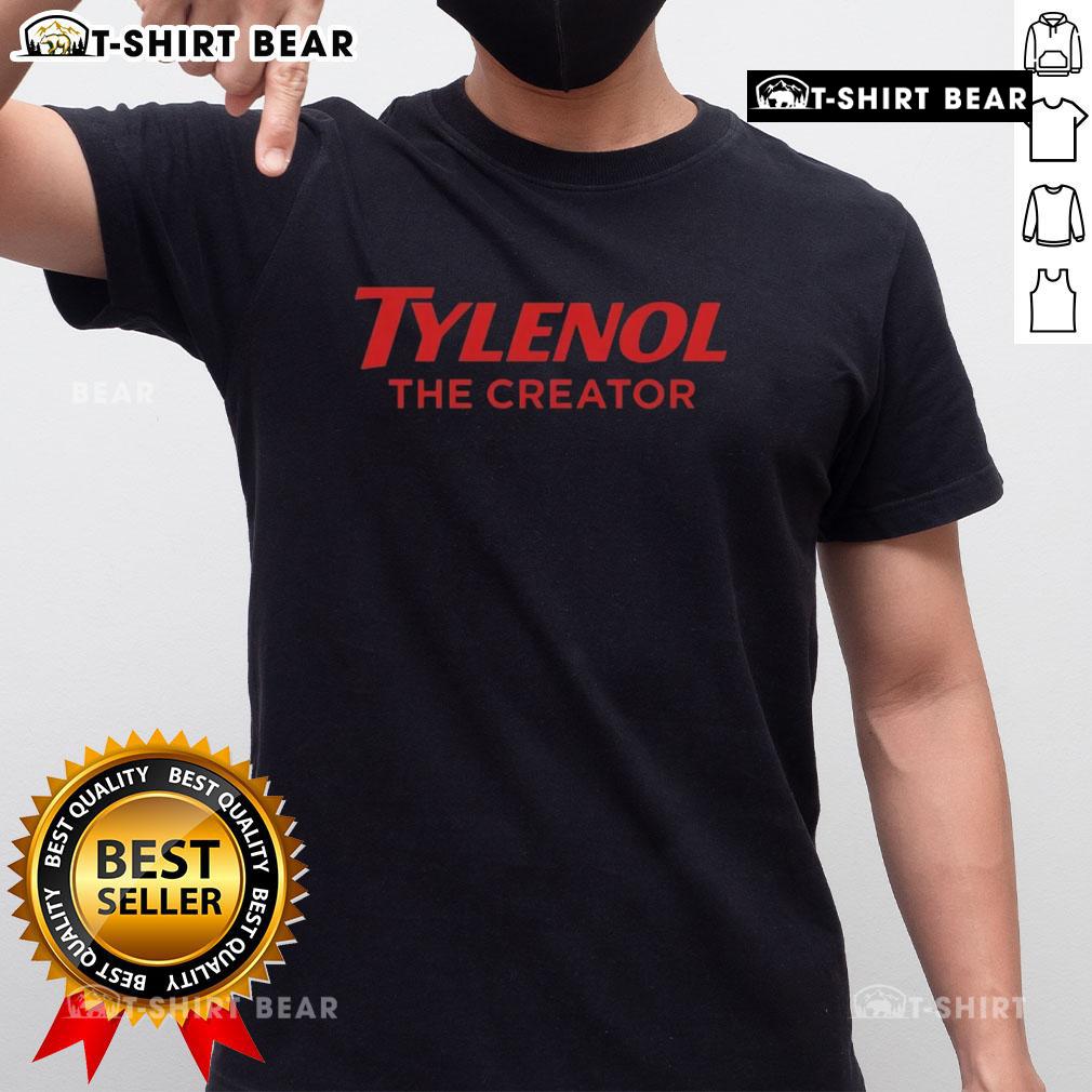 Official Tylenol The Creator T Shirt Alt Text: Official Tylenol The Creator T-Shirt featuring vibrant graphics and a stylish design, perfect for fans of the artist.