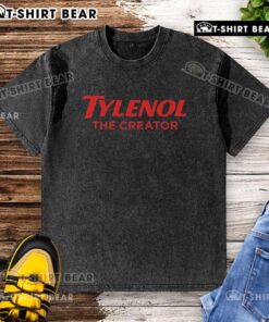 Official Tylenol The Creator washed t-shirt featuring vibrant graphics, perfect for casual style and music fans.