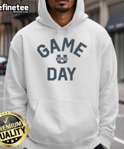 Alt Text: Official Utah State Aggies Game Day Logo hoodie featuring bold graphics and cozy design for college sports fans.