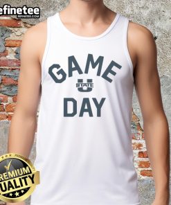 Official Utah State Aggies Game Day logo on a stylish college tank top, perfect for fans and game day events.