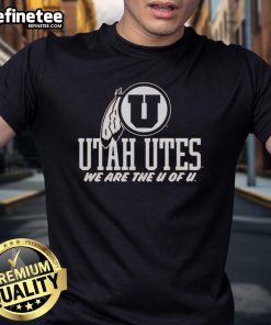 Alt Text: Official Utah Utes We Are The U Of U T-shirt featuring bold logo, perfect for fans and supporters of the Utes.