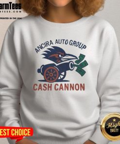 Official UTSA Roadrunners Ancira Auto Group cash cannon sweatshirt in vibrant colors, perfect for game day attire.