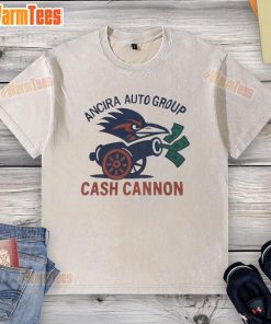 Official UTSA Roadrunners Ancira Auto Group cash cannon washed t-shirt in vibrant colors for sports fans.