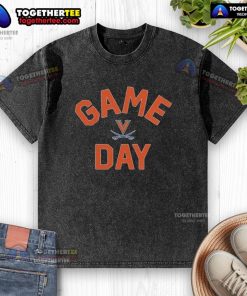 Alt Text: Official Virginia Cavaliers Game Day logo washed t-shirt featuring vibrant team colors and comfortable fit for fans.