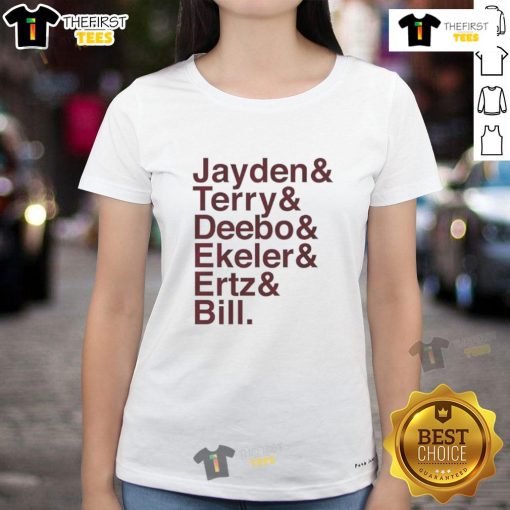 Official Washington Ampersand Football Names Stars NFL Ladies Tee showcasing team pride and style for female fans.