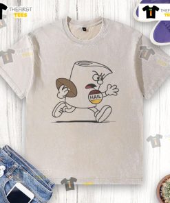 Alt Text: Official Washington Commanders Running Hail Washed T-Shirt featuring team logo and vintage design for fans.