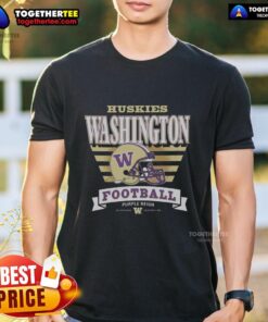 Official Washington Huskies Stripe Splash T-Shirt featuring vibrant stripes and team logo, perfect for fans.