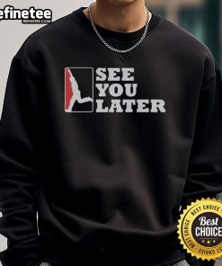 Alt Text: Official Washington Nationals See You Later Sweatshirt in red, featuring team logo and stylish design for fans.