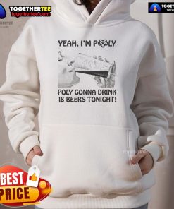 Cozy 'Yeah I'm Poly' hoodie design featuring playful beer graphics, perfect for casual outings and polyamorous pride.