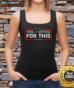 Official Yes I Voted For This Trump Tank Top featuring bold graphics celebrating Trump support in stylish apparel.
