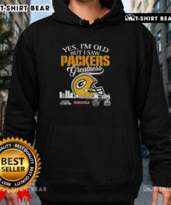 Alt Text: Official Green Bay Packers hoodie featuring a Super Bowl helmet and skyline, perfect for fans celebrating their team's greatness.