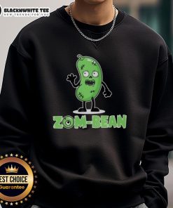 Official Zom Bean Halloween Vegan Sweatshirt featuring a spooky design perfect for eco-friendly Halloween celebrations.