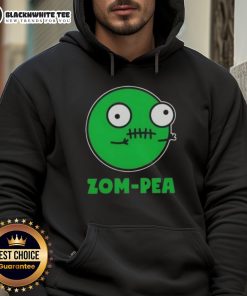 Official Zom Pea Halloween Vegan Hoodie featuring a spooky design perfect for eco-friendly Halloween celebrations.