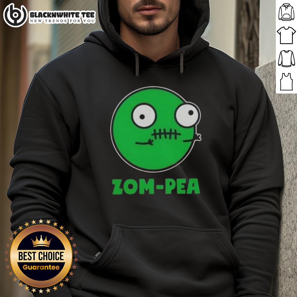 Official Zom Pea Halloween Vegan Hoodie Official Zom Pea Halloween Vegan Hoodie featuring a spooky design perfect for eco-friendly Halloween celebrations.