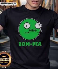 Official Zom-Pea Halloween Vegan T-Shirt featuring a spooky design perfect for eco-friendly Halloween celebrations.