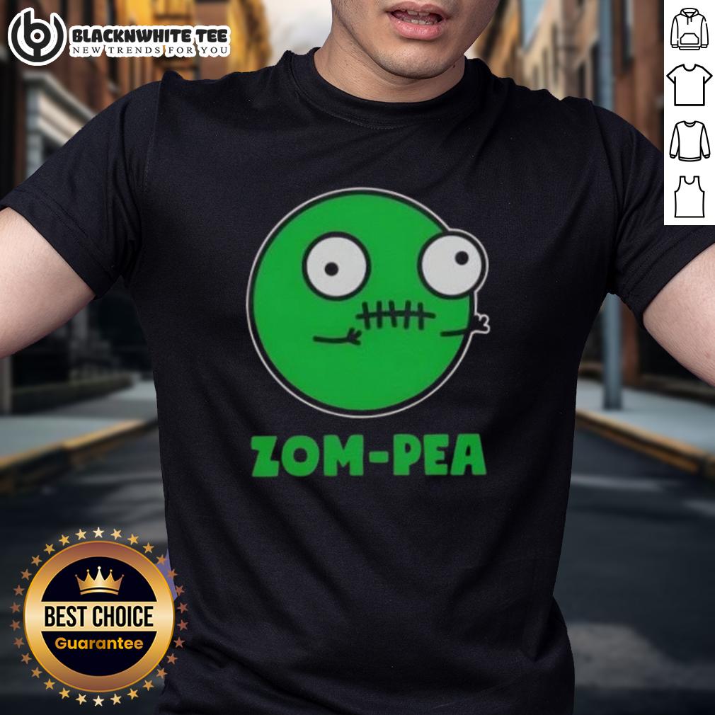 Official Zom Pea Halloween Vegan T Shirt Official Zom-Pea Halloween Vegan T-Shirt featuring a spooky design perfect for eco-friendly Halloween celebrations.
