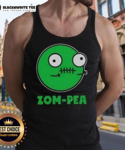 Official Zom Pea Halloween Vegan Tank Top featuring a spooky design perfect for eco-friendly Halloween celebrations.