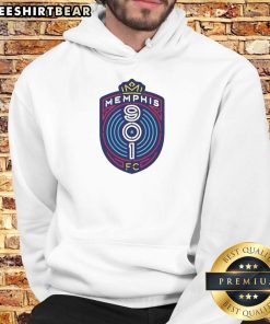 Stylish Original 901 Memphis FC Logo Hoodie in navy blue, perfect for fans showing team spirit and support.