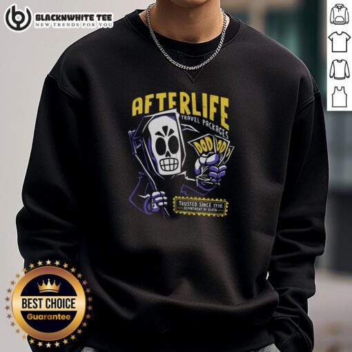 Original Afterlife Travel Packages sweatshirt, trusted since 1998, featuring a stylish design and comfortable fit.