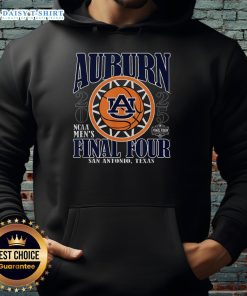 Original Auburn Tigers 2025 NCAA Men's Final Four San Antonio basketball hoodie in vibrant orange and navy blue.