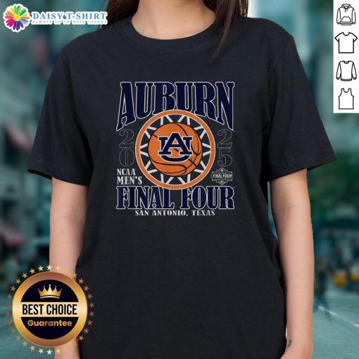 Original Auburn Tigers 2025 NCAA Men's Final Four San Antonio basketball ladies tee in vibrant colors and stylish design.