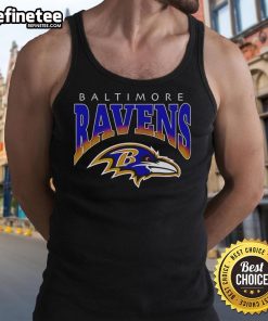 Alt Text: Original Baltimore Ravens football team logo graphic on a stylish tank top for fans and sports enthusiasts.