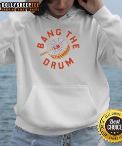Original Bang The Drum Hoodie featuring a stylish design, perfect for music lovers and casual wear enthusiasts.