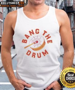 Original Bang The Drum Tank Top featuring a stylish design, perfect for music lovers and summer fashion.