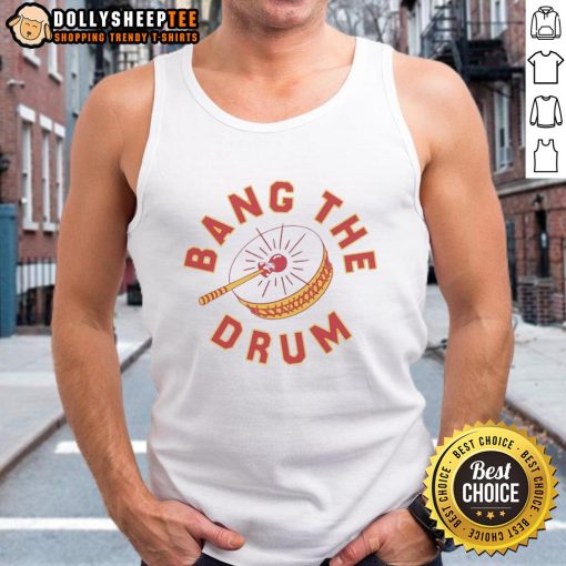 Original Bang The Drum Tank Top featuring a stylish design, perfect for music lovers and summer fashion.