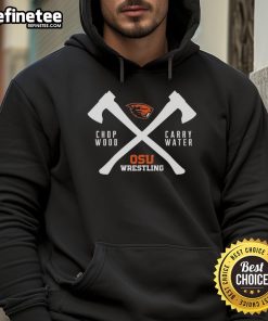 Alt Text: Original Beaver Head and OSU Wrestling logos on a stylish hoodie, perfect for fans supporting Oregon State University.