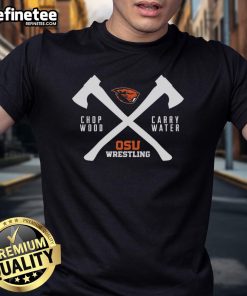 Original Beaver Head and OSU Wrestling logos on a stylish T-shirt, perfect for fans of Oregon State University wrestling.