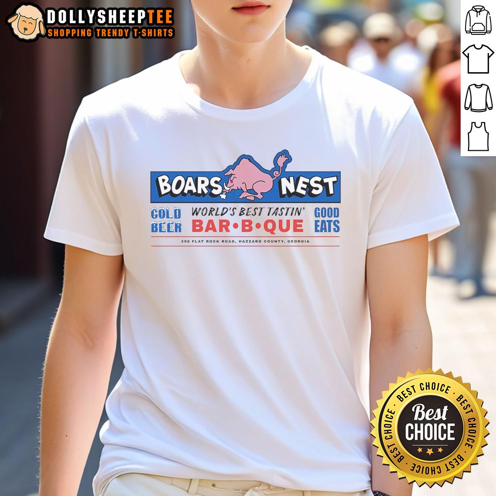 Original Boars Nest World'S Best Tastin' Bar B Que T Shirt Alt Text: Original Boars Nest World's Best Tasting Bar B Que T-Shirt featuring a vintage design and vibrant colors.