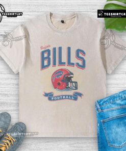 Alt Text: Original Buffalo Bills historic prime play washed t-shirt featuring team logo and vintage design for fans.