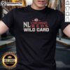 2025 Cincinnati Reds National League Wild Card Baseball T-Shirt featuring team logo and vibrant design.