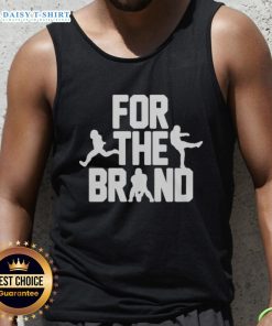 Alt Text: Stylish original Cleveland Browns For The Brand tank top featuring team logo, perfect for fans and warm weather.