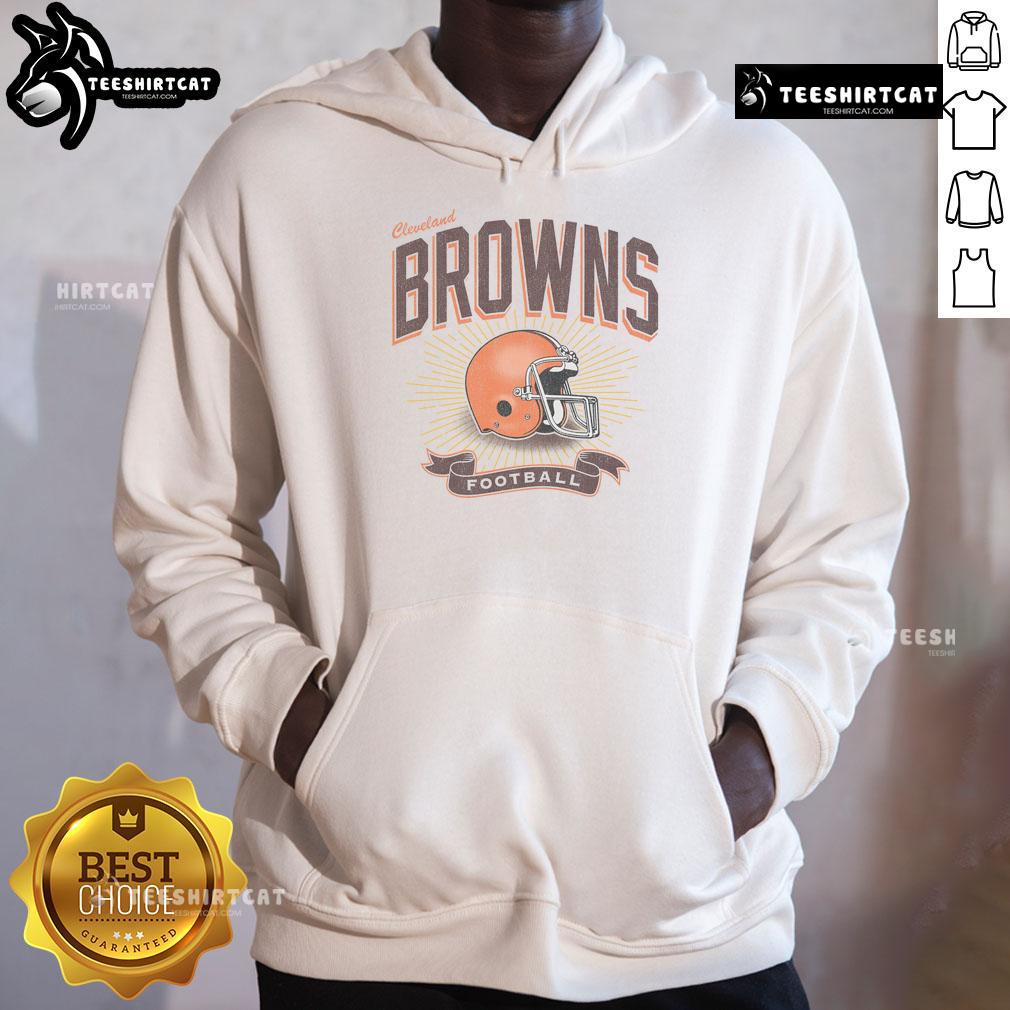 Original Cleveland Browns Historic Prime Play Hoodie Alt Text: Original Cleveland Browns Historic Prime Play Hoodie featuring team colors and logo, perfect for fans and collectors.