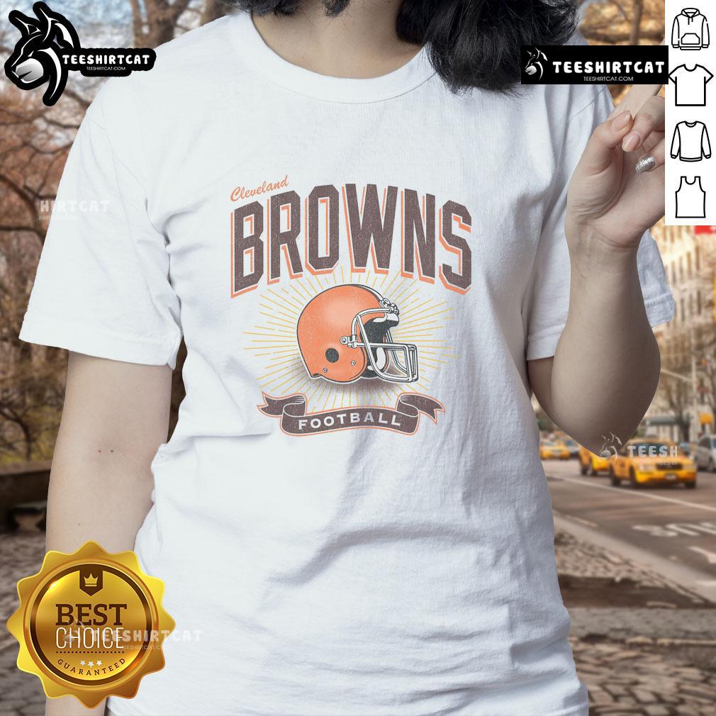 Original Cleveland Browns Historic Prime Play Ladies Tee Original Cleveland Browns Historic Prime Play Ladies Tee featuring team logo and vintage design for female fans.