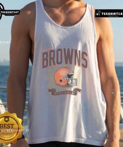 Alt Text: Original Cleveland Browns Historic Prime Play Tank Top featuring team colors and logo, perfect for fans and collectors.