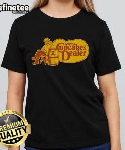 Original Cracker Barrel Johnny Cupcakes Dealer ladies tee featuring unique graphic design and stylish fit.