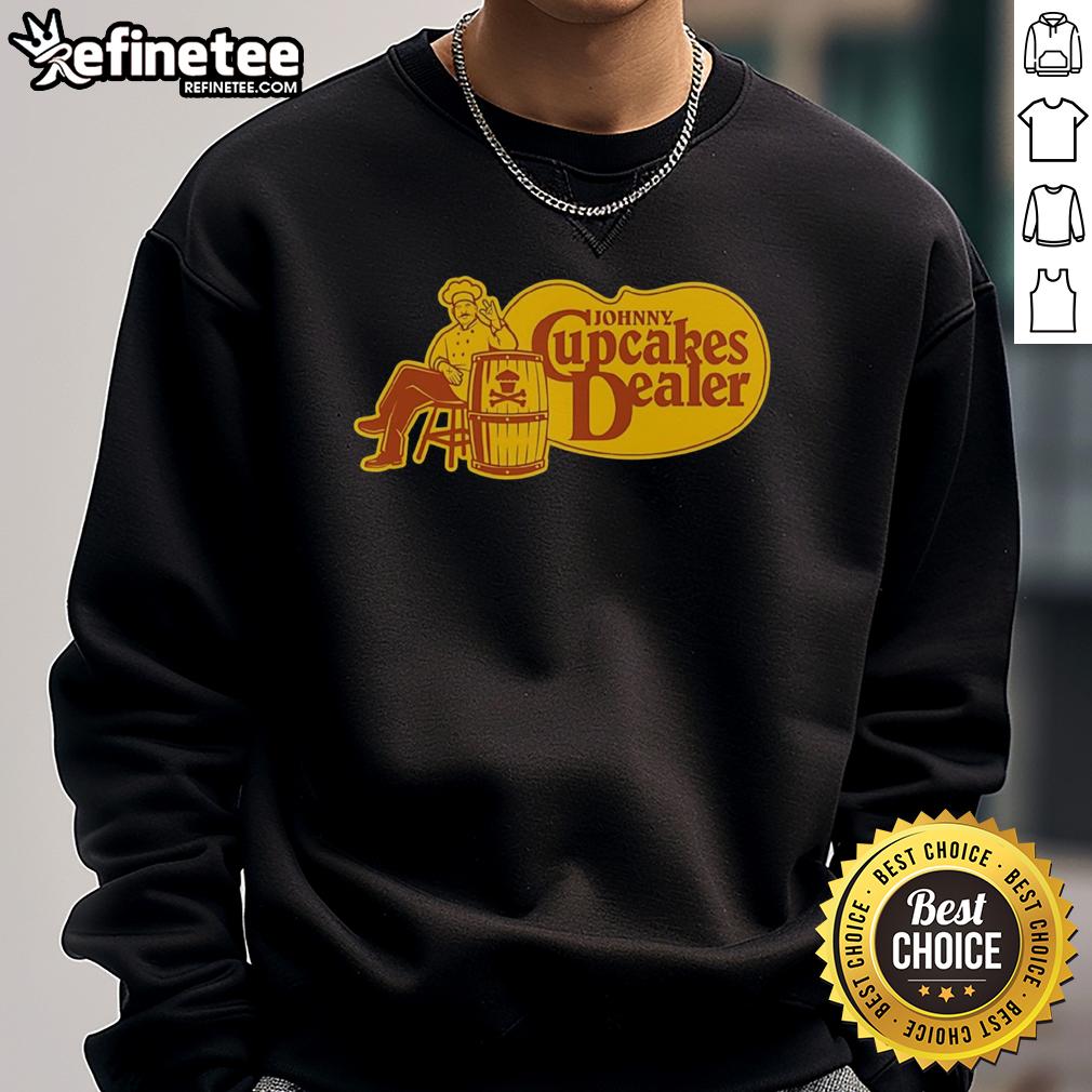 Original Cracker Barrel Johnny Cupcakes Dealer Sweatshirt Alt Text: Original Cracker Barrel Johnny Cupcakes dealer sweatshirt featuring a vintage design and cozy fit, perfect for fans.