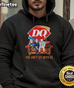 Original Dairy Queen X Horror Movies Halloween 'You Cant Sit With Us' hoodie featuring spooky design and vibrant colors.