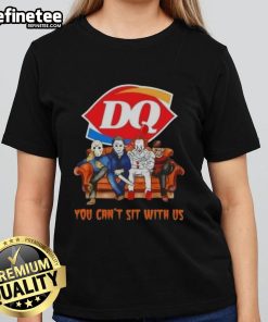 Original Dairy Queen X Horror Movies Halloween 'You Cant Sit With Us' Ladies Tee featuring a spooky design and vibrant colors.