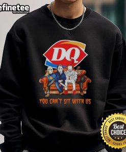 Original Dairy Queen X Horror Movies Halloween sweatshirt featuring 'You Cant Sit With Us' design for festive fans.