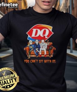 Alt Text: Original Dairy Queen X Horror Movies Halloween T-Shirt with 'You Cant Sit With Us' design, perfect for spooky season.