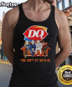 Original Dairy Queen X Horror Movies Halloween 'You Can't Sit With Us' tank top featuring spooky design and vibrant colors.