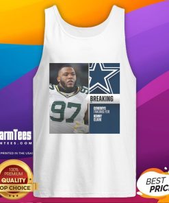 Original Dallas Cowboys trading for Kenny Clark tank top featuring team colors and logo, perfect for fans and collectors.