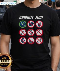 Original Dammit Jim Star Trek Doctor McCoy T-Shirt featuring iconic quotes and graphics from the beloved sci-fi series.