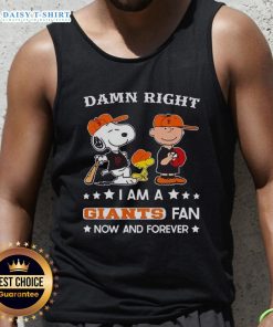 Original Giants fan tank top featuring Snoopy and Charlie Brown, perfect for showing team spirit and love for the Giants.