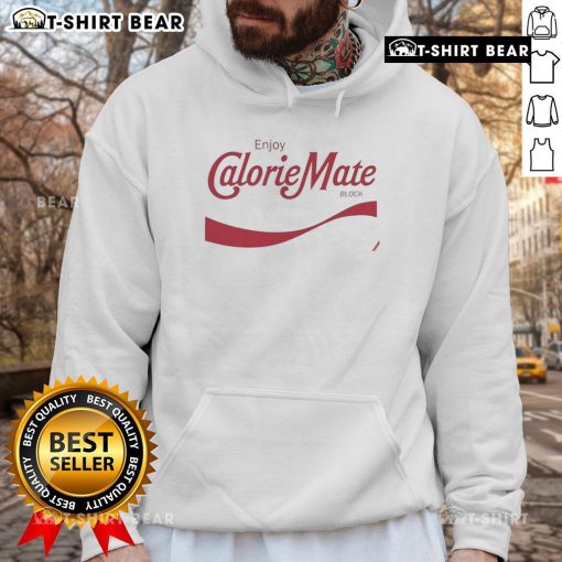 Original Enjoy Calorie Mate Block Hoodie in stylish design, perfect for casual wear and fans of unique streetwear.