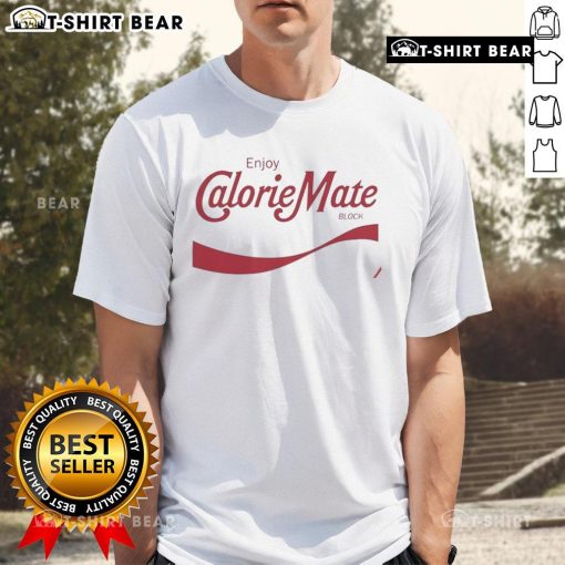 Original Enjoy Calorie Mate Block T-Shirt featuring vibrant graphics and a comfortable fit for casual wear.